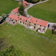 Aerial view of Lowdale Farm Cottages
